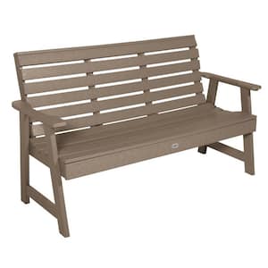 Riverside 5 ft. 2-Person Cabana Tan Recycled Plastic Garden Bench