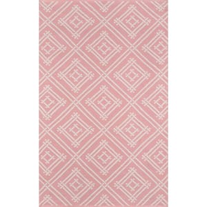 Palm Beach Everglades Club Pink 7 ft. 6 in. x 9 ft. 6 in. Indoor Outdoor Area Rug