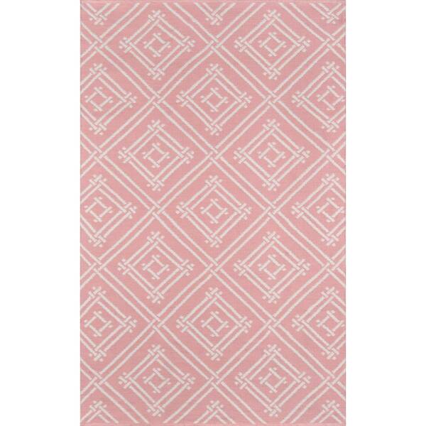 Momeni Palm Beach Everglades Club Pink 7 ft. 6 in. x 9 ft. 6 in. Indoor Outdoor Area Rug