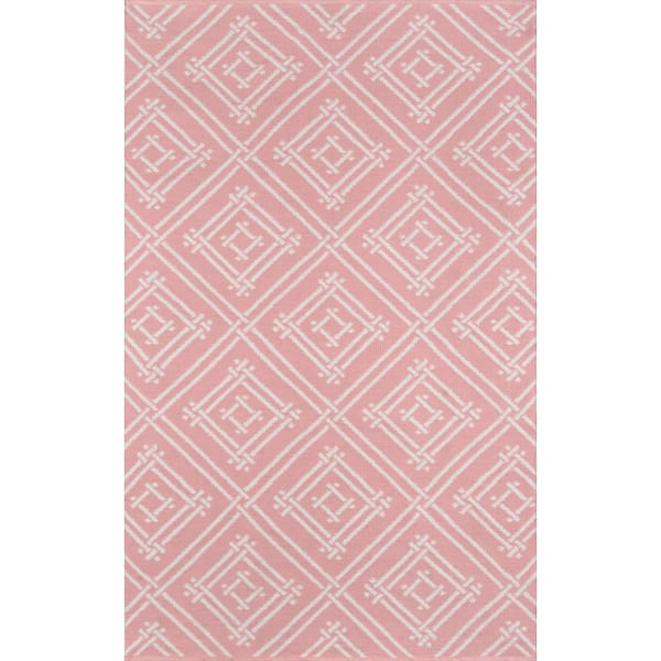 Momeni Palm Beach Everglades Club Pink 9 ft. 6 in. x 13 ft. 6 in. Indoor Outdoor Area Rug