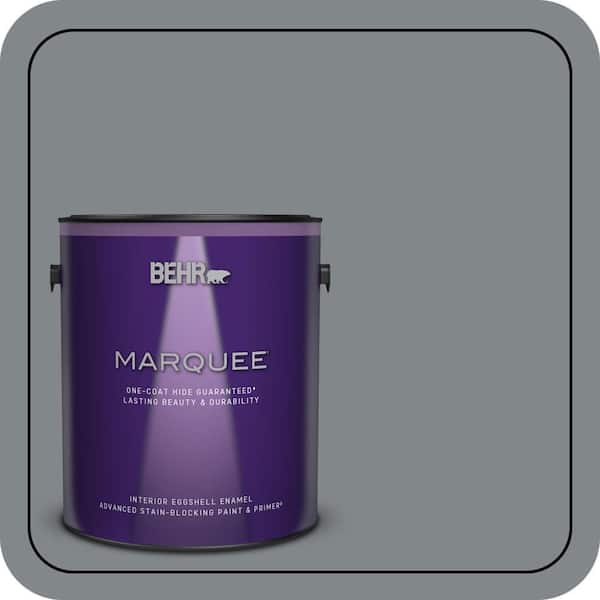 BEHR MARQUEE 1 gal. #N500-5 Magnetic Gray color One-Coat Hide Eggshell Enamel Interior Paint & Primer