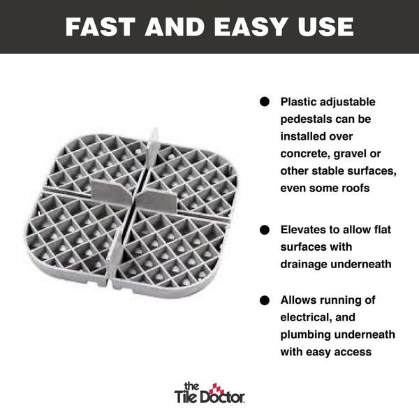 The Tile Doctor 914690-12 Plastic Damper for Adjustable Tile and Paver Pedestal System (12-Pieces/Box)