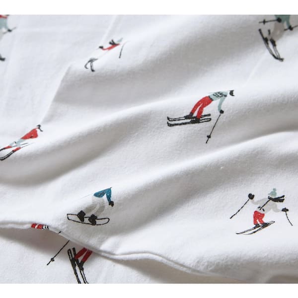 Eddie Bauer - Set di lenzuola queen size, flanella di cotone