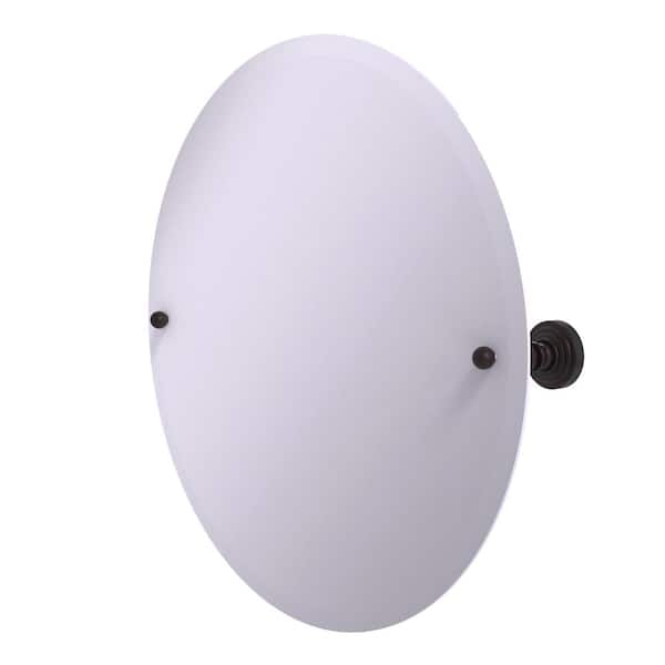 Allied Brass Prestige Skyline Frameless Round Tilt Mirror with Beveled Edge in Venetian Bronze