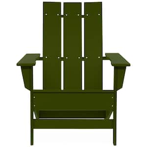 Aria Forest Green Recycled Plastic Modern Adirondack Chair