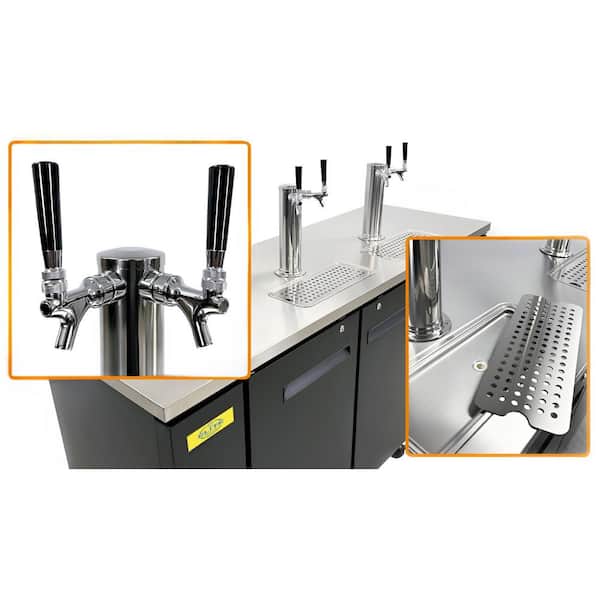 Elite Kitchen Supply 4 Tap Three 1/2 Barrel Beer Keg 72 in