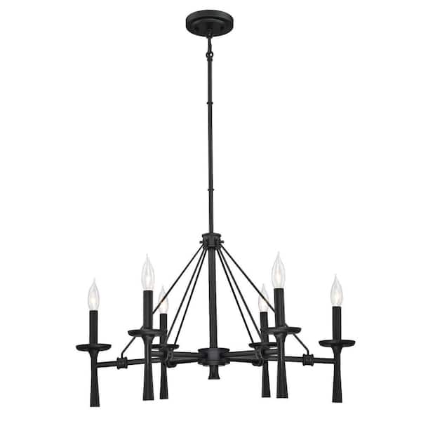 Westinghouse Meadowbrook 6-Light Matte Black Chandelier