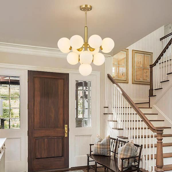Goldwin ミドラー　140 ZHLWIN Home Lighting 40w 13Light 24. 81in Modern Gold Glass Semi