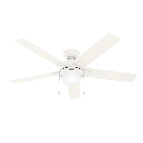 Hunter Zeal 52 in. Indoor Matte White Ceiling Fan with Light Kit