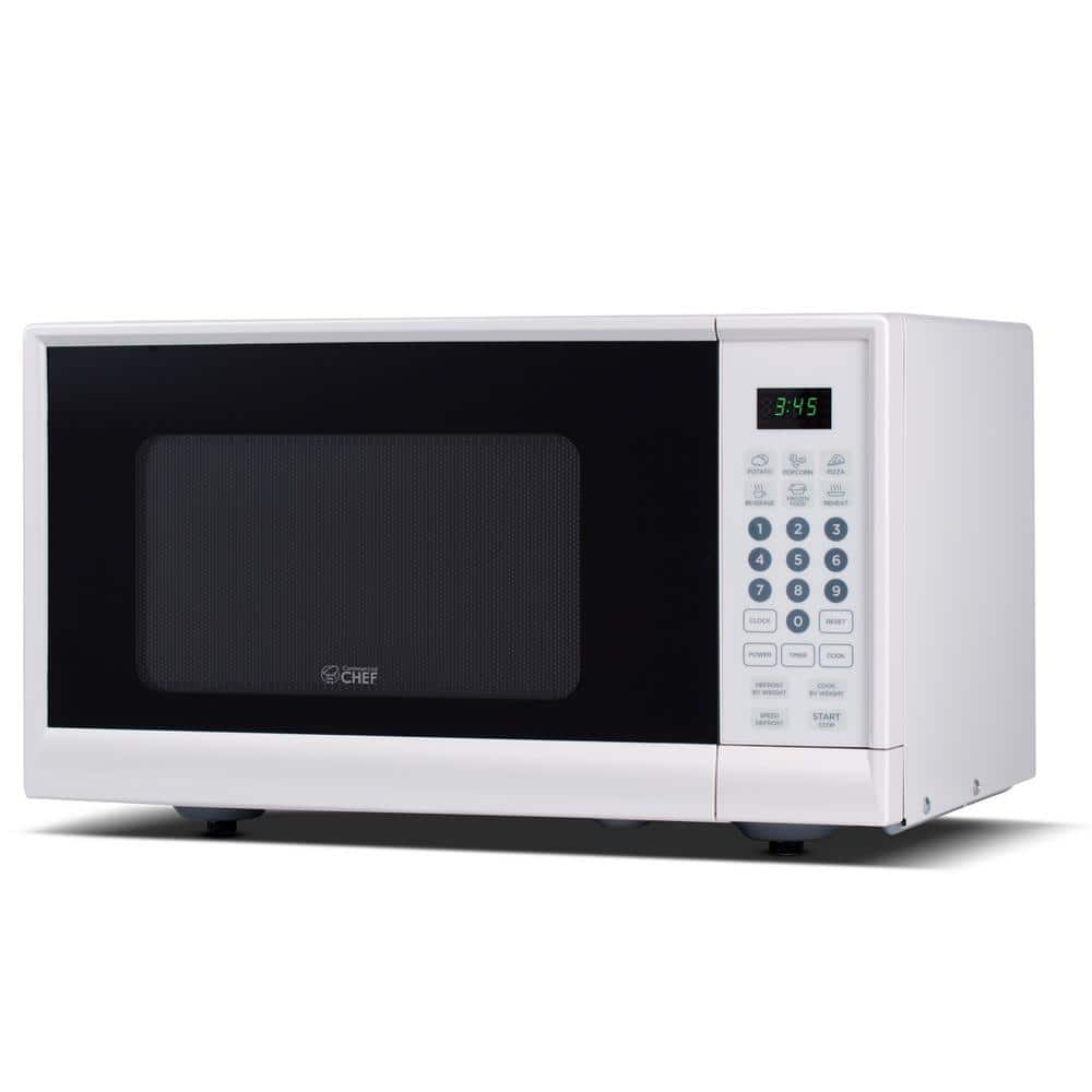 Commercial CHEF 0.6 cu. ft. Countertop Microwave White CHM660W - The Home  Depot