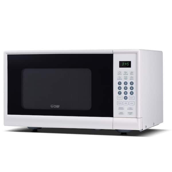 Commercial CHEF 0.9 cu. ft. Countertop Microwave White