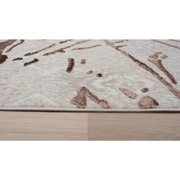 Shifra Abstract Bronze X 11 Area Rug, 55% OFF