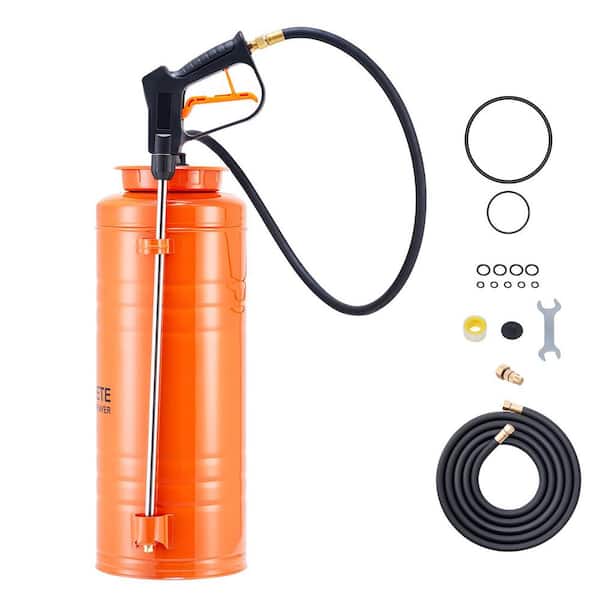 Industrial Concrete Sprayer, 3.5 Gal. Steel Tank, Tri-Poxy Pump, 20.5 in. Wand, 48 in. and 120 in. Hoses, 2 Nozzles