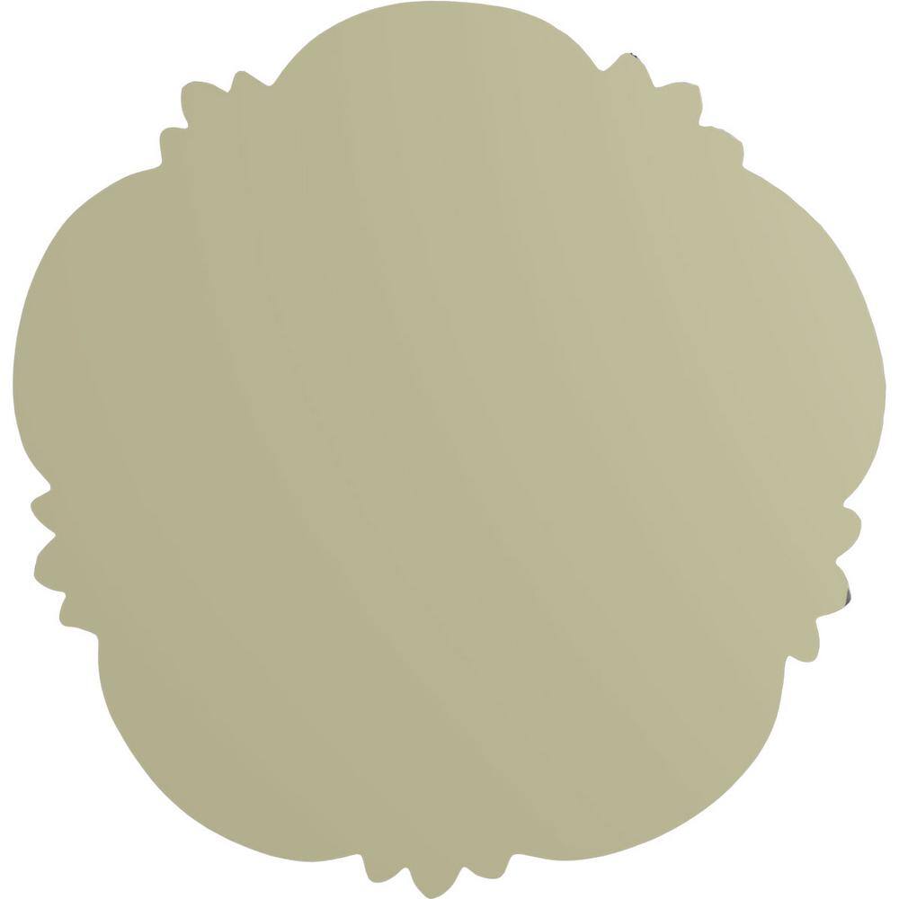 Primed Gray Round Floral Rosette Accent Piece