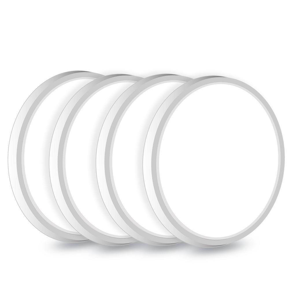 4-Pack 12 in. 28-Watt 3 CCT Selectable LED Flush Mount Dimmable Ceiling Lig