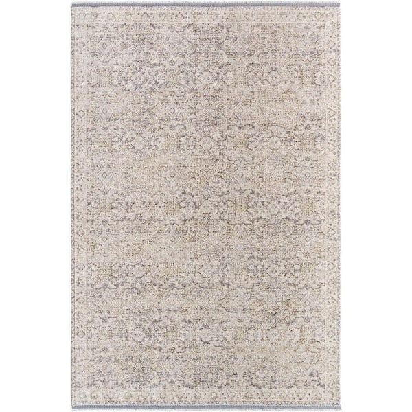 Livabliss Rivaldo Light Brown/Cream Oriental 5 ft. x 7 ft. Indoor Area Rug