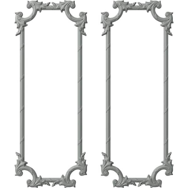 Ekena Millwork 14 Sq. Ft. Unfinished Polyurethane Tirana Panel Moulding Kit (Double Panel)