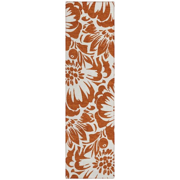 Addison Rugs Chantille ACN551 Paprika 2 ft. 3 in. x 7 ft. 6 in. Machine Washable Indoor/Outdoor Geometric Runner Rug