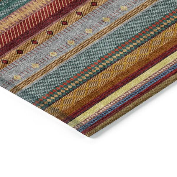 Chantille Machine Washable Indoor/Outdoor Abstract ACN2218 Paprika 2 ft. 3 in. x 7 ft. 6 in. Runner Rug