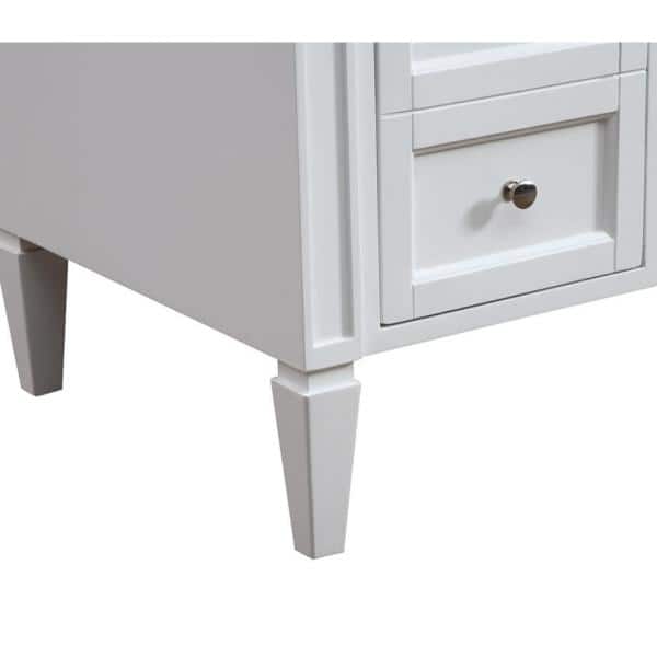 White Carrara Marble Top Single Bathroom Vanity
