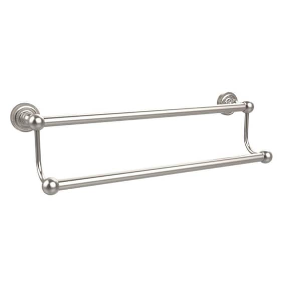 Allied Brass Dottingham Collection 18 in. Double Towel Bar in Satin Nickel