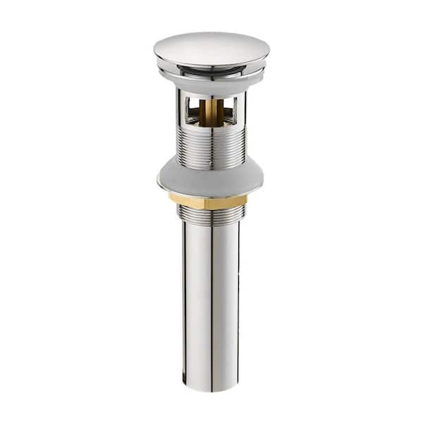 BWE Bathroom Sink Pop-Up Drain with Overflow in Polished Chrome