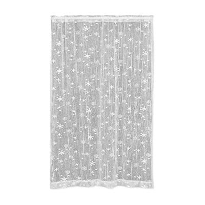 Wind Chill Lace Window Panel in White - 45 in. W x 63 in. L