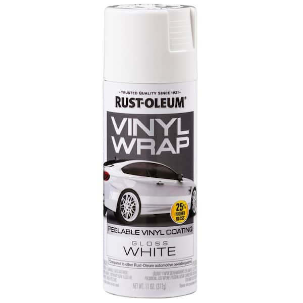 Rust-Oleum Automotive 11 oz. Vinyl Wrap Gloss White Peelable Coating Spray Paint (6 Pack)
