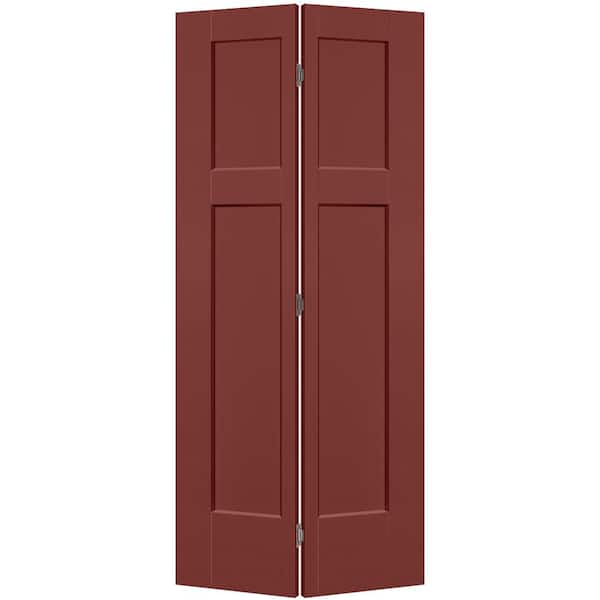 36 in. x 80 in. 3-Panel Winslow Hollow Core Red Bluff Molded Composite Bi-Fold Door
