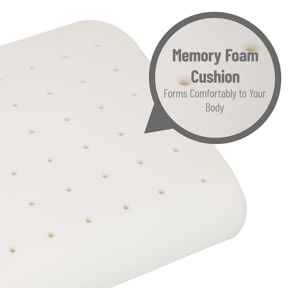 Black Memory Foam Ergonomic Seat Cushion with Mesh Cover