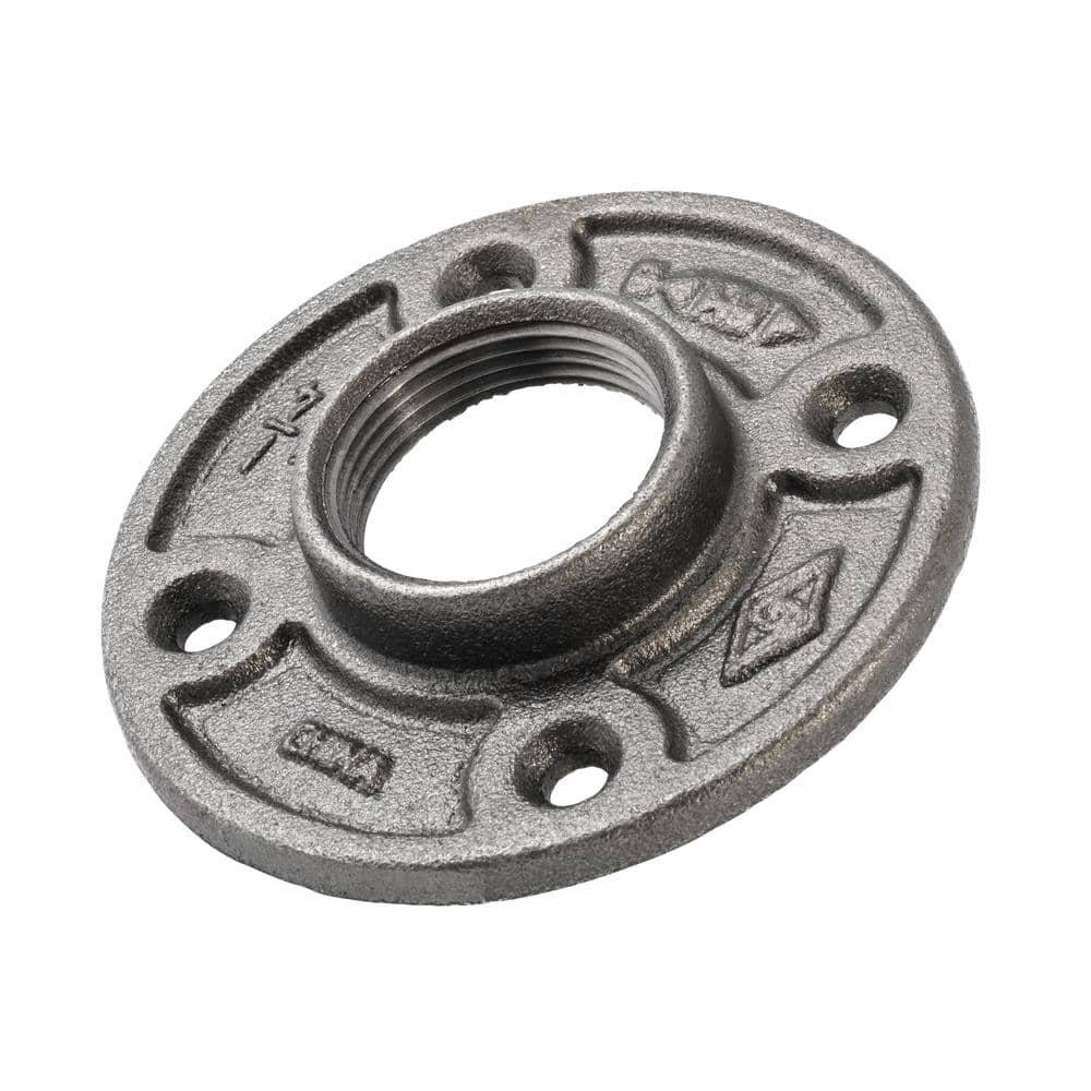 Southland In Black Malleable Iron Threaded Floor Flange Fitting