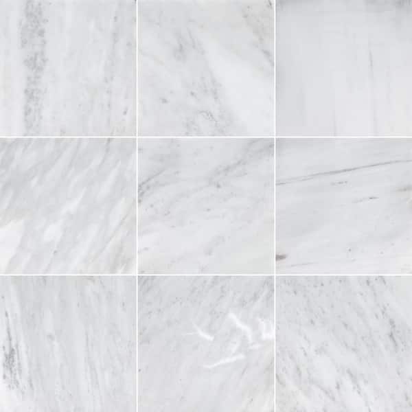 MSI Greecian White 18 in. x 18 in. Honed Marble Floor and Wall Tile (11.25 sq. ft. / case)