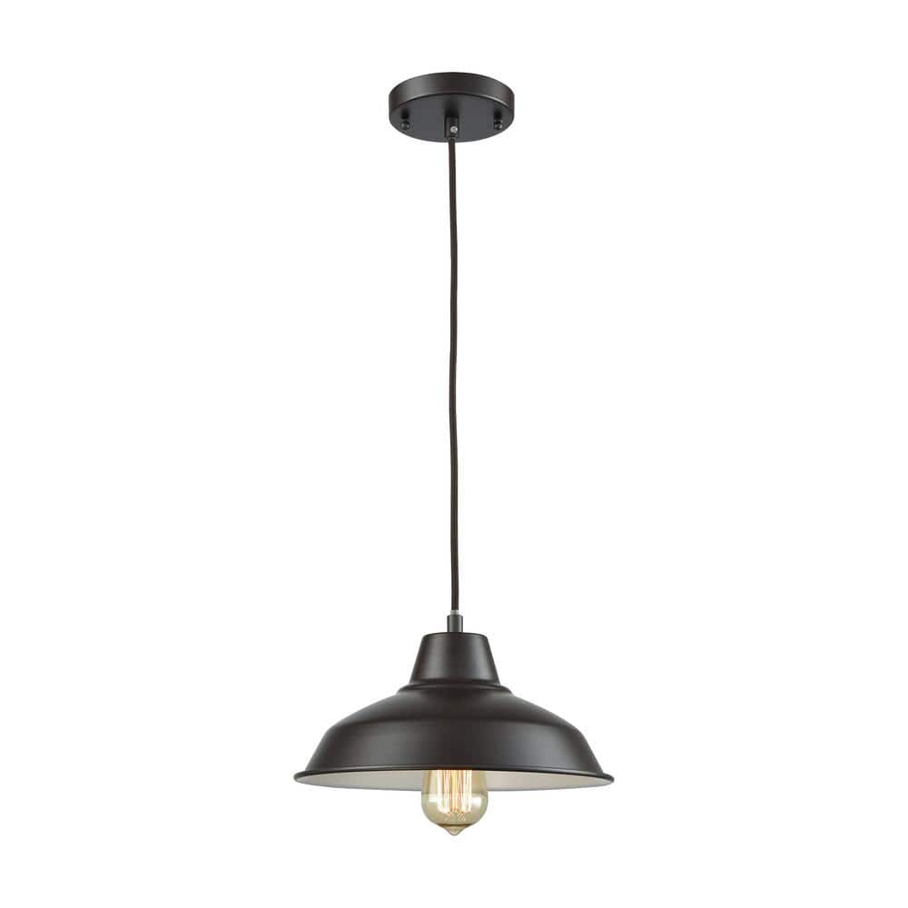 Oil Rubbed Bronze Mini Pendant Light with Metal Shade