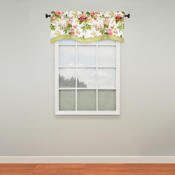 Waverly Emma's Garden Window Valance in Blossom - 52 in. W x 18 in. L