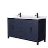 Wyndham Collection Beckett 60 in. W x 22 in. D x 35 in. H Double Sink ...