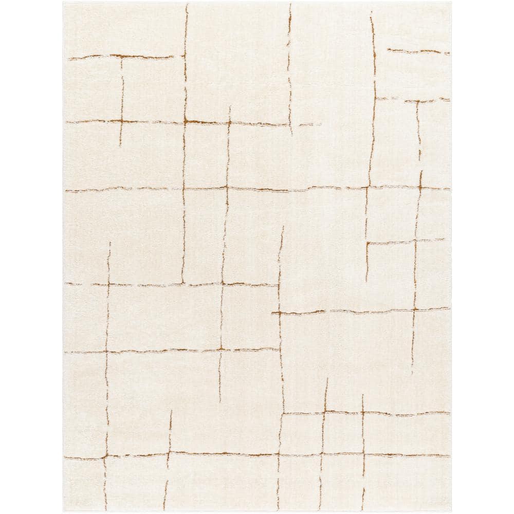 Freud Burnt Orange/Cream 5 ft. x 7 ft. Geometric Indoor Area Rug price history on PriceWatchPro