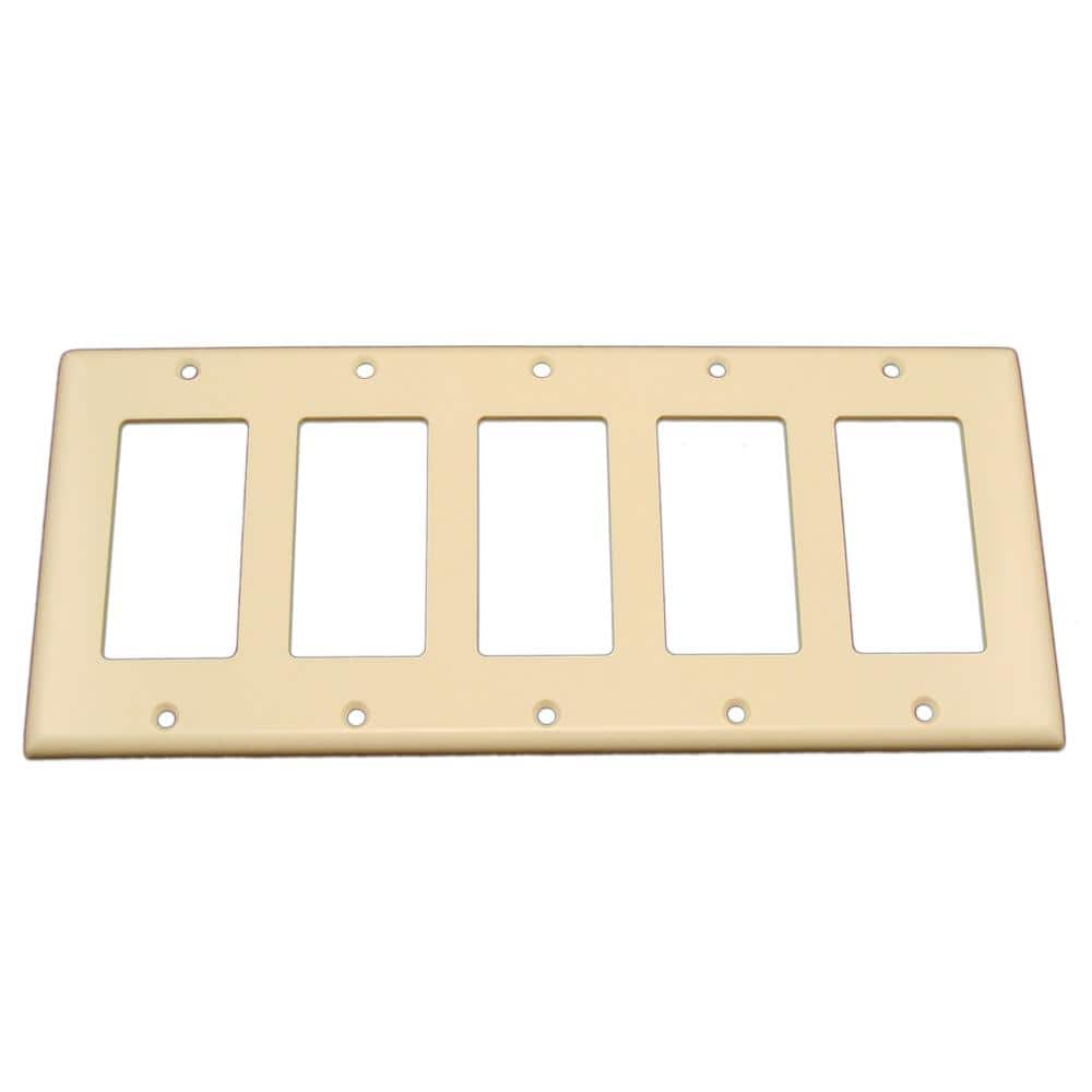 5-Gang Light Almond Decora/Rocker Plastic Standard Wall Plate (1-Pack) 80423-T price history on PriceWatchPro