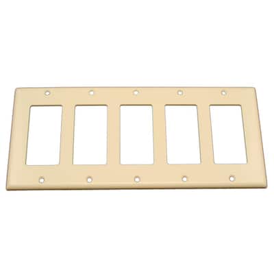5 Gang Wall Plates Electrical The Home Depot