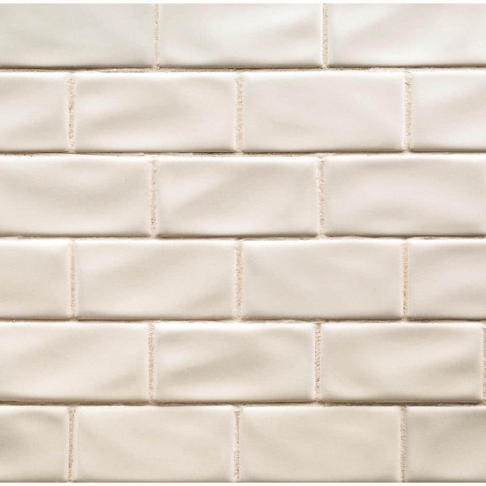 Antique White Glossy Ceramic 3x6 Subway Wall Tile