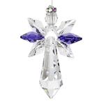 Woodstock Rainbow Makers, Crystal Guardian Angel, Large 2 in. Amethyst Crystal Suncatcher CALAT