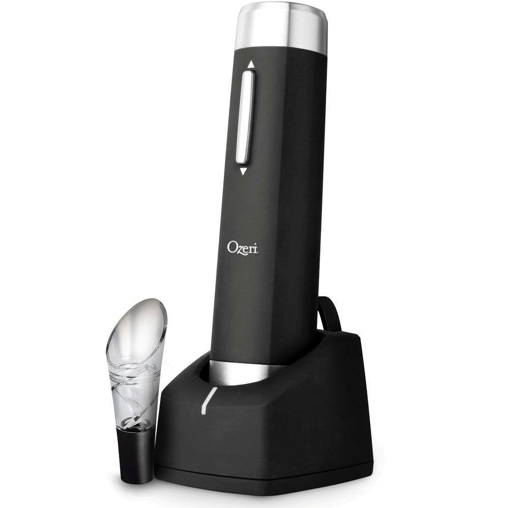 Ozeri Prestige Electric Wine Bottle Opener with Aerating Pourer, Foil ...