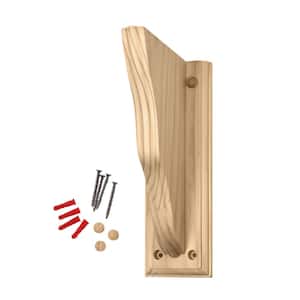 Pine Bracket with Backing Plate - 11.25 in. x 7.75 in. x 1.25 in. - Sanded Unfinished Wood - Includes Mounting Hardware