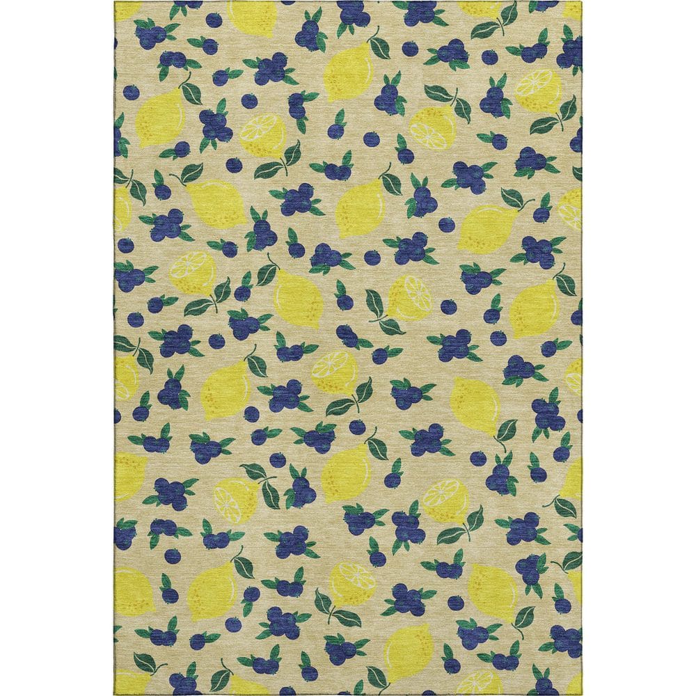Mayfield Premium Machine Washable Abstract AMF2354 Wheat 9 ft. x 12 ft. Area Rug price history on PriceWatchPro