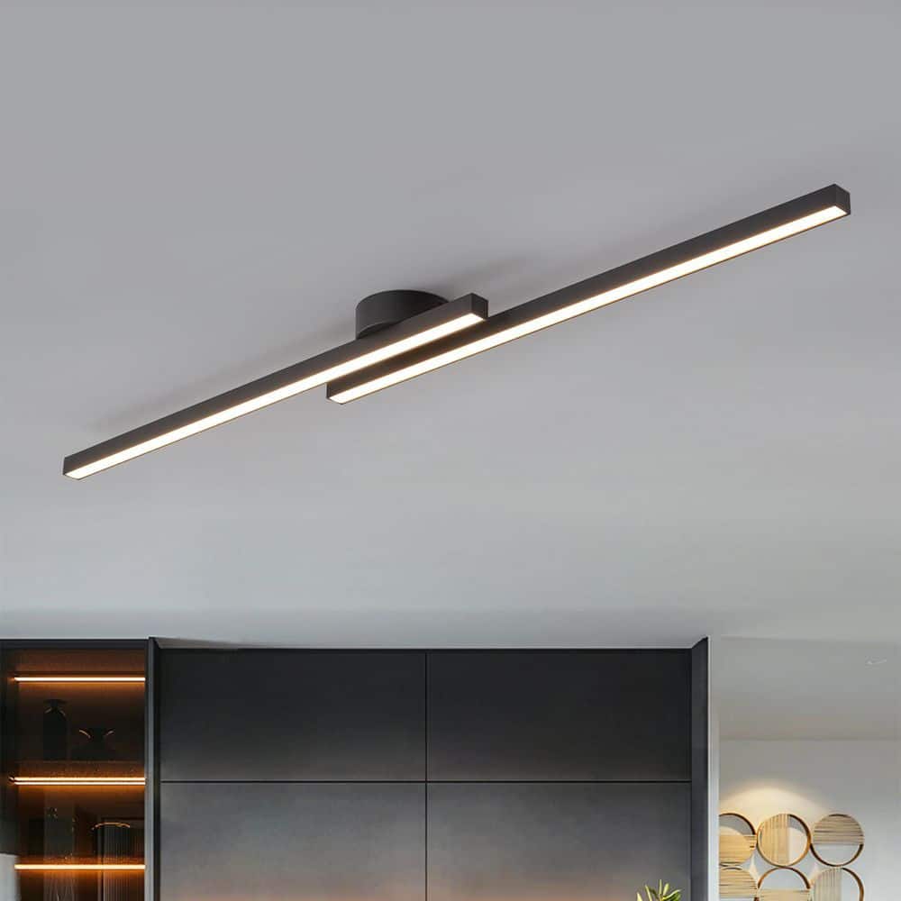 Luma 35.8 in. 2-Light Black LED Vanity Light Bar with 3000K Dimmable Warm White for Bathroom price history on PriceWatchPro