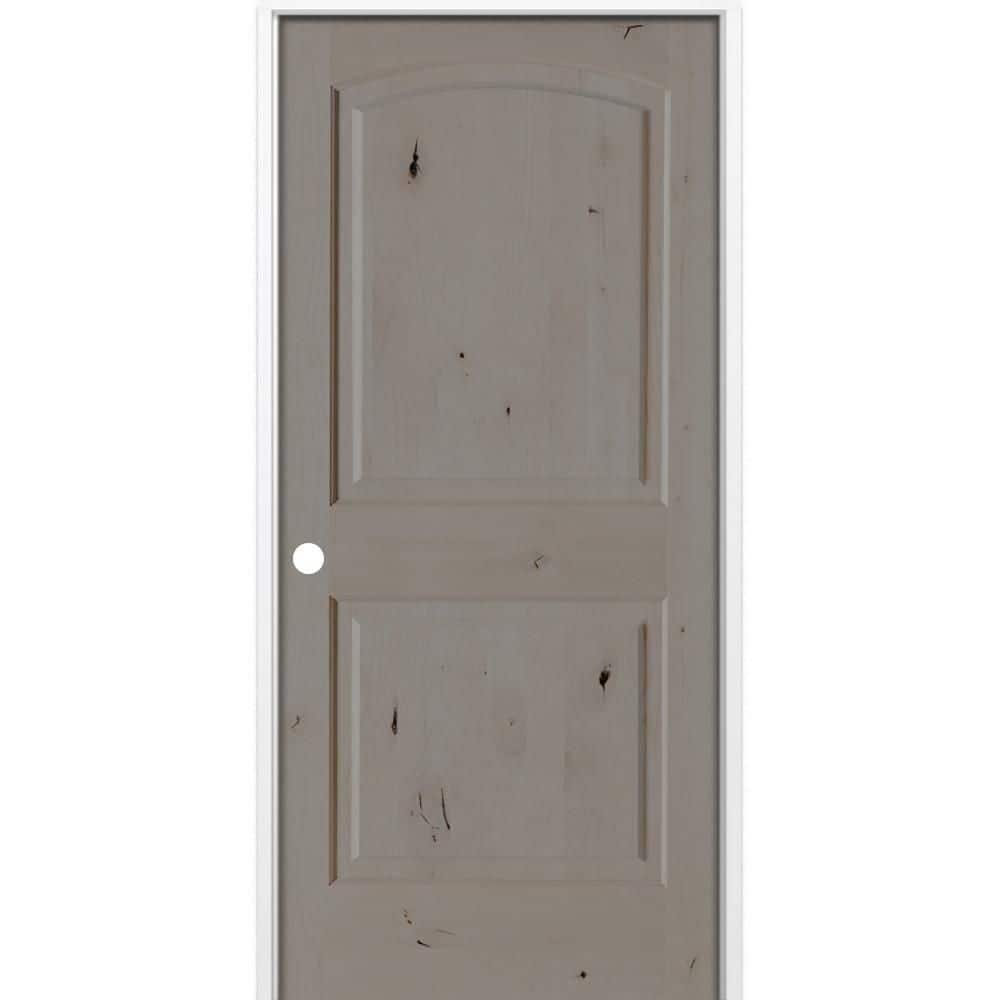 Reviews for Krosswood Doors 30 in. x 80 in. Rustic 2-Panel Arch Top ...