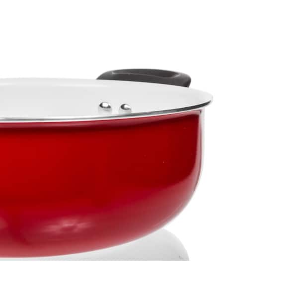 Lexi Home 8-piece Ceramic Non-stick Cookware Set - Red, White : Target