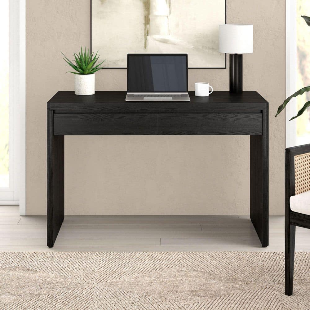 Meyer&Cross Ashcroft 47.63 in. Black Grain Writing Desk OF2353