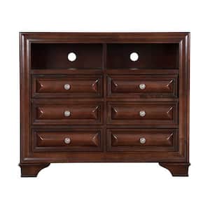 LaVita 6-Drawer Cappuccino Chest of Drawers (36 in. H x 42 in. W x 17 in. D)