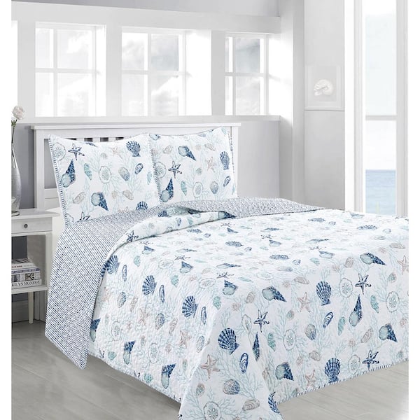 Bluel Printed Twin Microfiber 2-Piece Quilt Set Bedspread