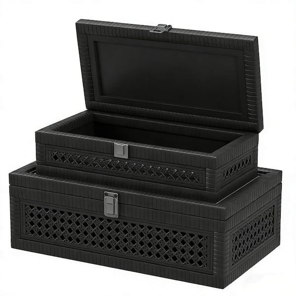 wicker decorative storage totes with lids